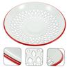 OUNONA Enamel Dish Drainer with Hollow Design, Kitchen Fruit and Vegetable Sink Tray, Lightweight and Durable, Retro Design