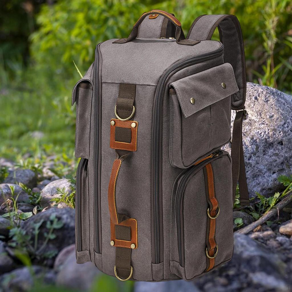 Canvas Backpack Computer Bag for Work Business Outdoor Camping