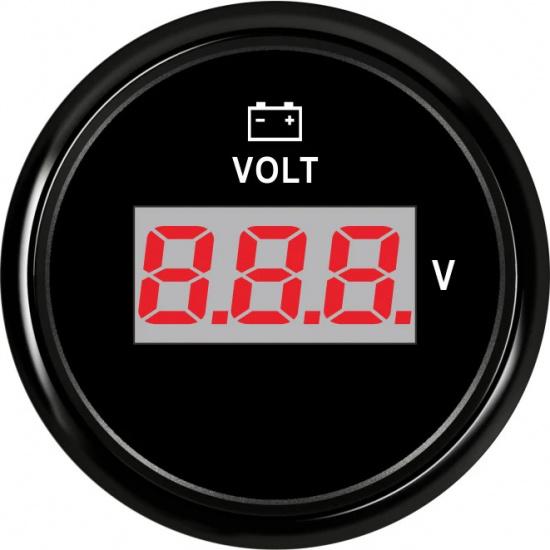 

ized 52MM 8-32V Voltmeter Marine Boat Car Volt Meter Voltage Gauge With Red Backlight Universal For Auto Truck Yacht 8-32V BN