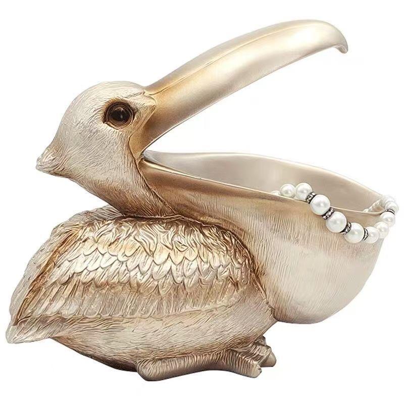 European Big Mouth Resin Birds Crafts Home Furnishings Decoration Jewelry Key Cellphone Storage Box Livingroom Desktop Ornaments