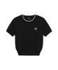 Emelbi Women'S Varsity Cooling Short Sleeve Knit Ny (Black)
