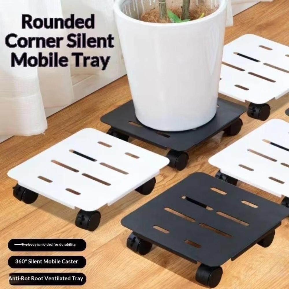 Indoor Outdoor Plant Stands Movable Plant Mobile Trolley Universal Plant Pot Tray For Heavy Plants