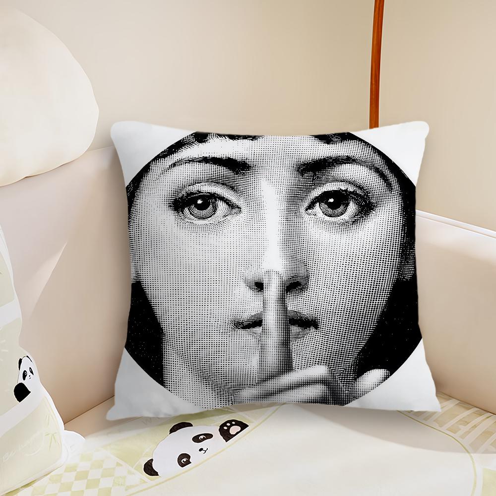 Funny Woman Face Cushion Cover Pillow Case Plush Fabric Soft Double Sided Print Sofa Cushion Cover Throw Pillow Covers