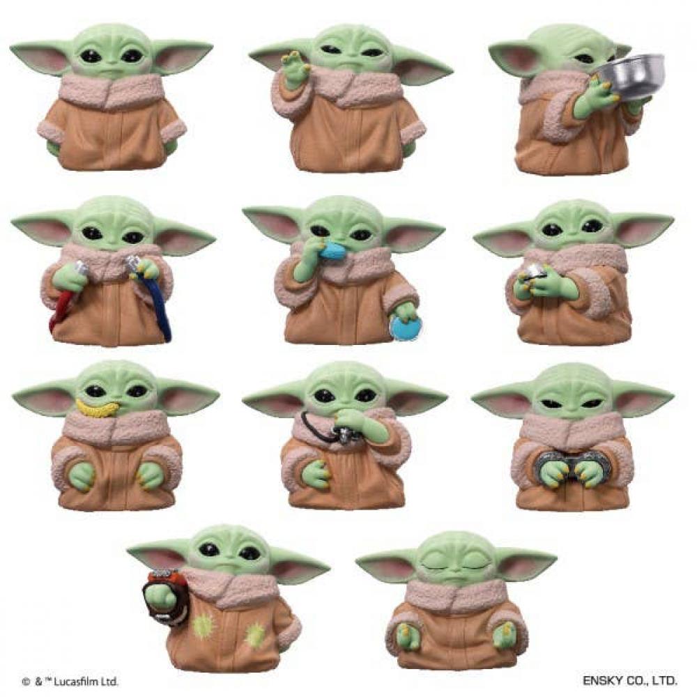 Star Wars The Mandalorian  Grogu Soft Vinyl Puppet Mascot  1box  11pcs 