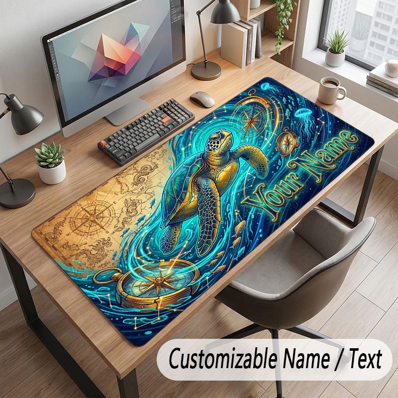 Oktopus Meeresleben Thema Benutzerdefiniertes Mauspads Personalisierter Druck Name Text Schreibtischmatte Für Zuhause Büro Tischdekoration