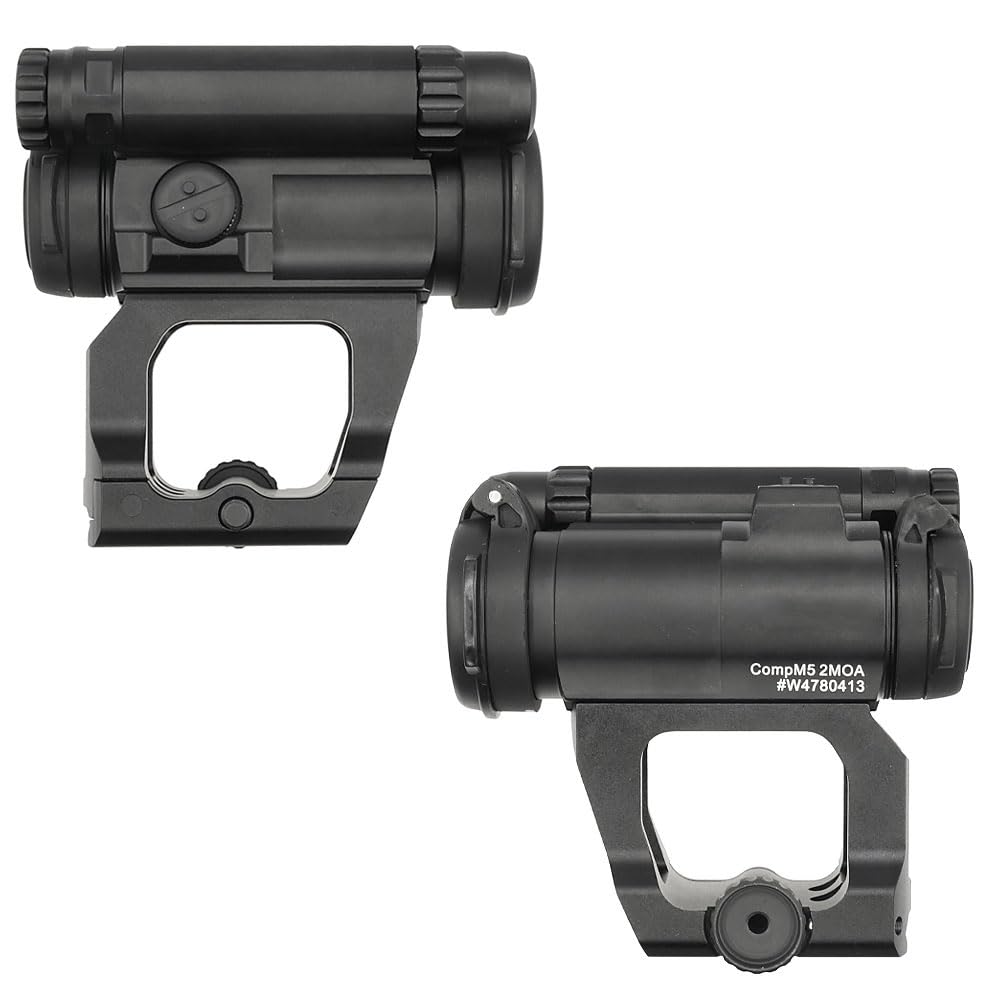 Ryohin Buhin Evolution Gear COMP M5 Red Dot Sight & Scalar Type 1.93" Mount Set, Hard Anodized Finish, Compatible with 20mm Rails