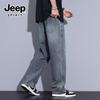 JEEP SPIRIT Men's Loose Straight Washed Jeans