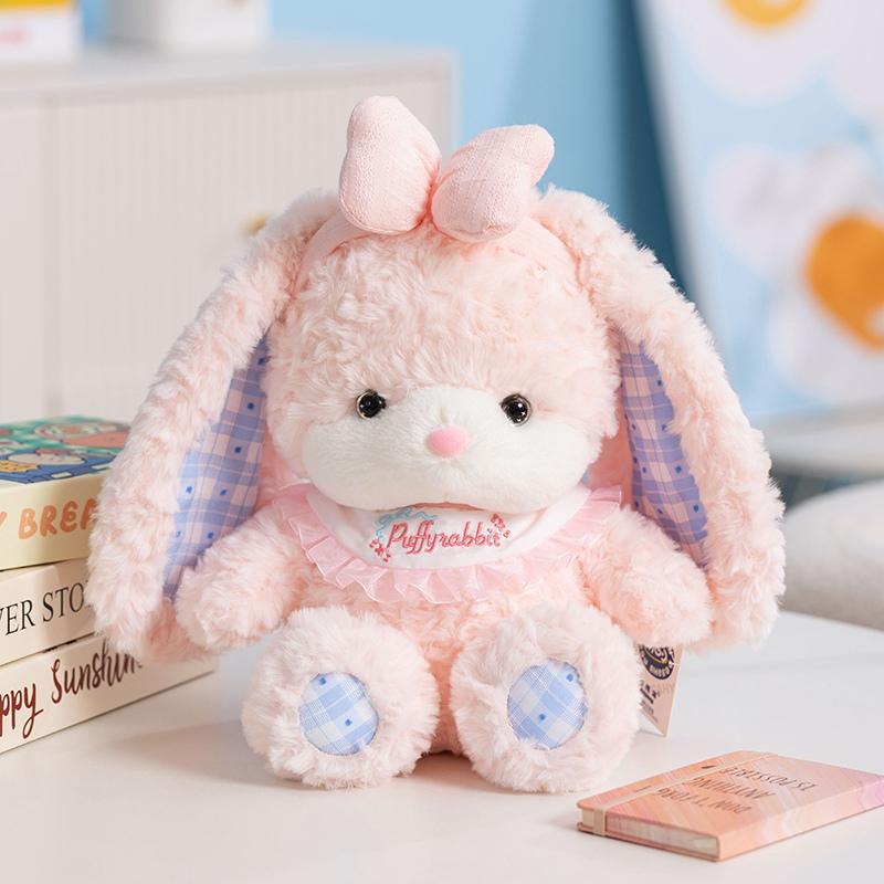 Kawaii Bear / Rabbit Plush Toys Adorable Bunny Dolls Stuffed Hug Pillow Soft Animal Cushion Girls Kids Birthday Christmas Gifts