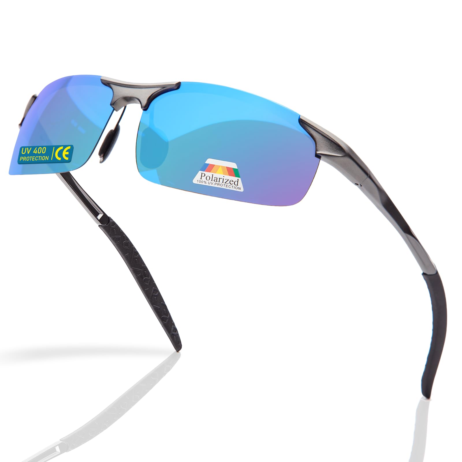 

[Epavouos] Men s Polarized Sports Sunglasses, Ultra Light Metal Frame, UV400