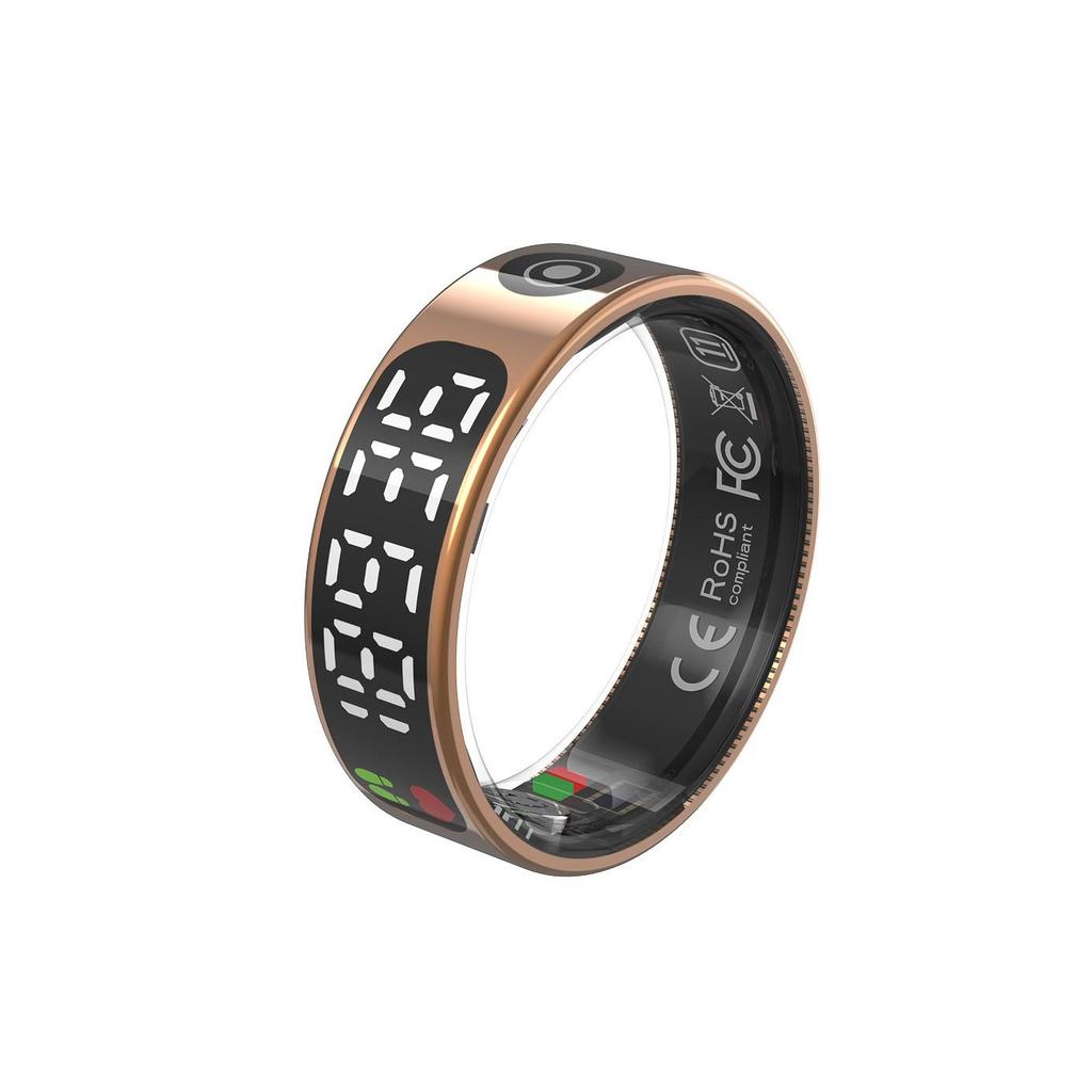 Touchscreen Smart Ring: Heart Rate, Blood Oxygen, Sleep, Exercise Tracking, E-book, Remote Photo, Magnetic Fast Charging - Douyin/TK Compatible