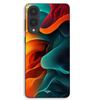Coque Pour Samsung Galaxy S25 Edge Texture Abstraite Orange Et Bleu Maniacase