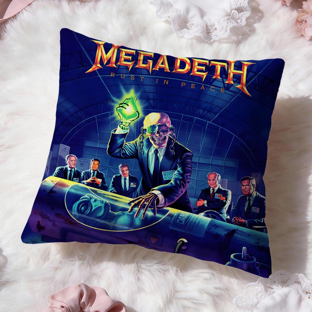 Band Megadeths Cushion Cover Premium Comfort Reversible Pillow Cove -Two in One Design for Any Room & Car Interior