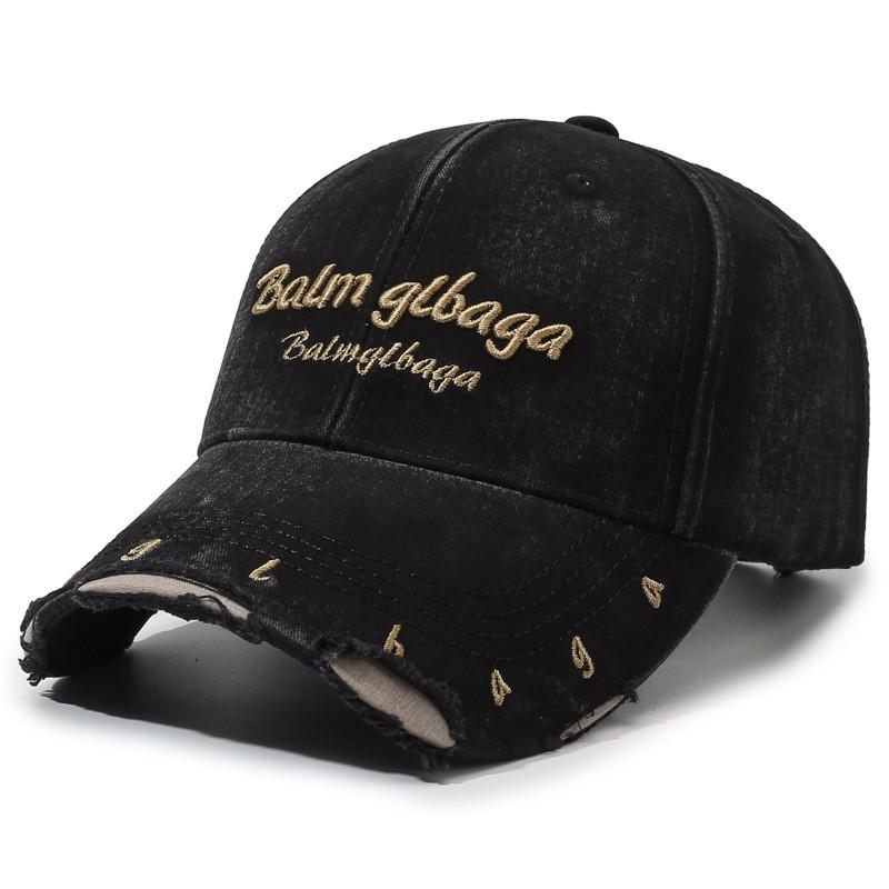 Vintage Bestickte Baumwoll-Baseballkappe Mit Verstellbarem Sitz Für Streetwear-Styles