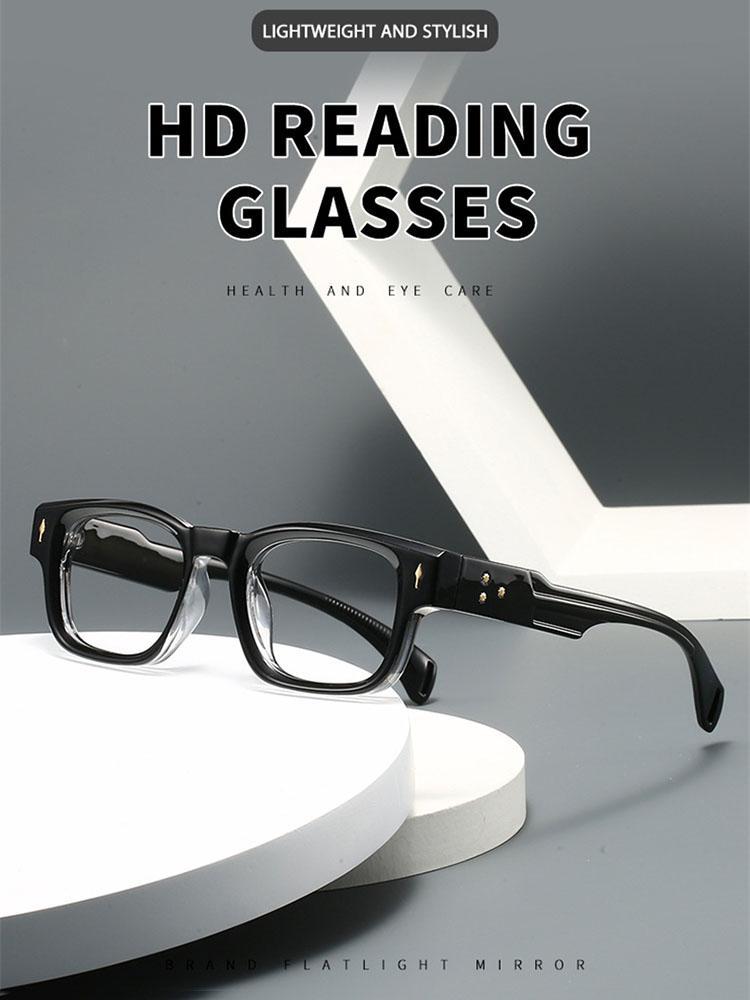 New Classic Square Reading Glasses Spectacles Frame Men Presbyopia Eyeglasses Women Eyewear Diopters +0.5+0.75+1.25+1.75