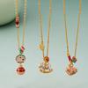 Vintage-Inspired Enamel Animal Pendant Necklace Women Men Cute Cartoon Charm On O-Link Chain Lightweight Copper Jewelry
