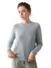 Soft & Delicate Women's Cashmere Sweater: Round Neck, Long Sleeve, Solid Color, Elegant Knitwear for 2025