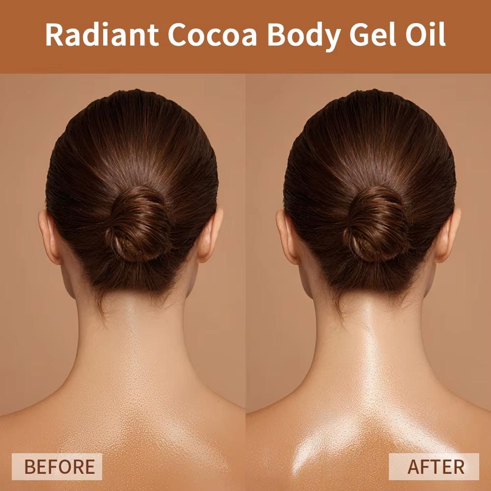 Cocoa Body Gel Oil Moisturizing Hydration for Dry Skin Care Radiant Glowing Butter Treatment Nourishing Body Care Skin Care