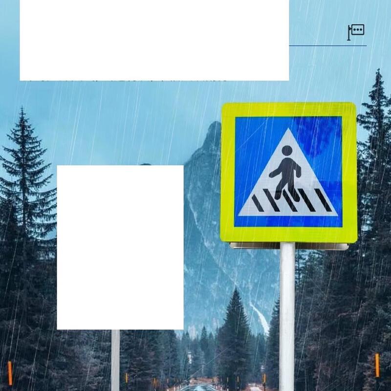 SANSHENG Road Traffic Warning Sign 60x60cm