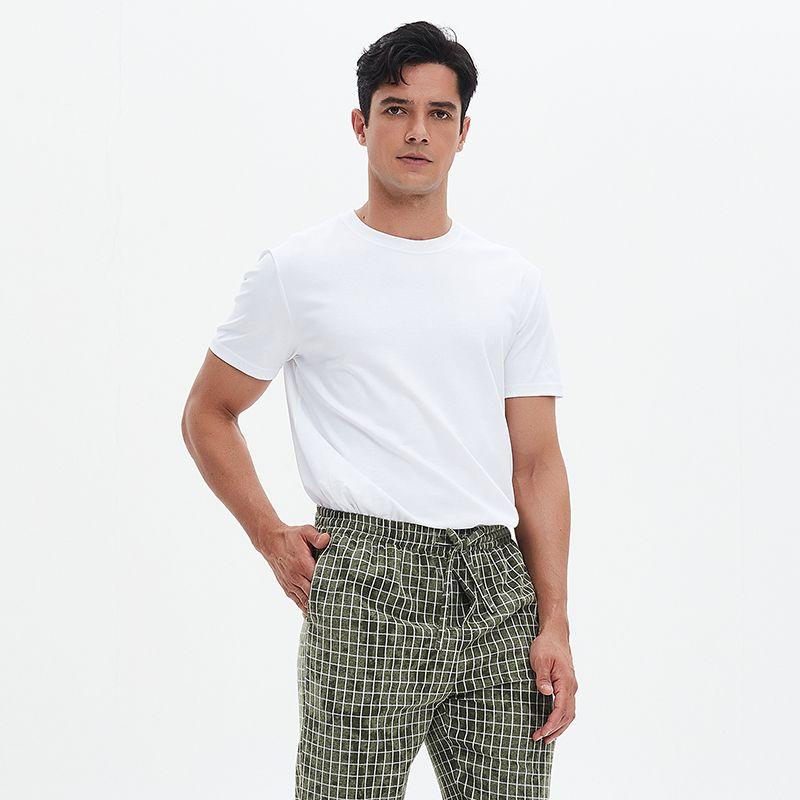 

Heavy Weight Liquid Ammonia 160 Super Delicate Long-Staple Cotton round Neck T-shirt Mercerized Pure Cotton Men Short Sleeve Tops Black and White Base White 3XL