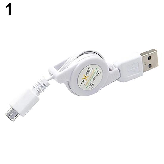 Retractable Micro USB A To USB 2.0 B Male Cable Sync Data Charger for Android
