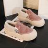 2024 Winter Neue Rutschfeste Dicke Sohle Wollschuhe Damen Casual Plus Kaschmir Dicke Baumwollschuhe