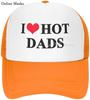 I Love Hot Moms Bucket Hat Unisex Adult I Heart Hot Moms Adjustable Baseball Cap Gift Hats Mesh Trucker Caps Unisex Womens