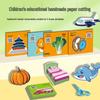 Kids' DIY Craft & Color Kit: Educational, Handmade, Concentration-Building Cartoon Paper Cutting for Toddlers