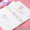 20pcs/box Transparent Colorful Plastic Binding Coils Punch Buckle Rings  Binding Notebooks