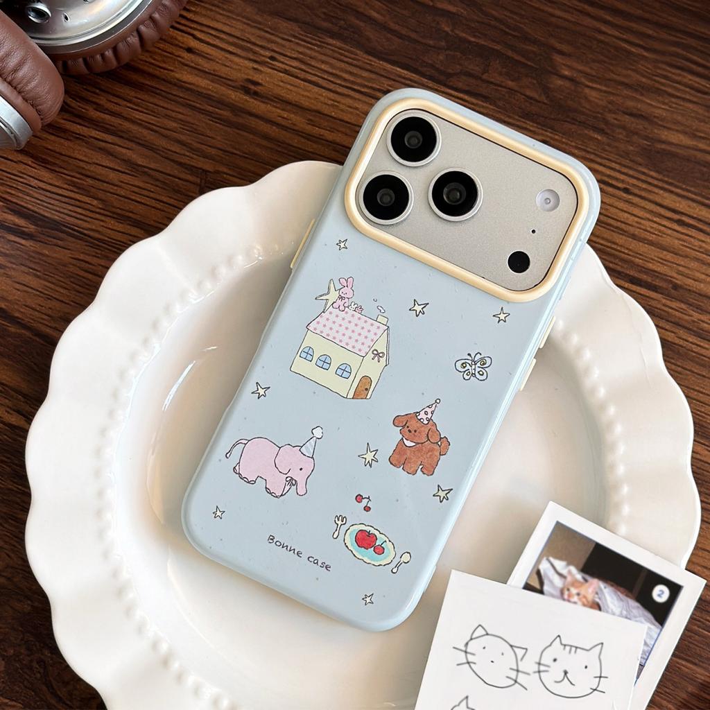 Children's fun baby elephant ins wind applicable 17 mobile phone case iphone16pro cartoon 15 soft 13 creative fresh 14 soft cover
