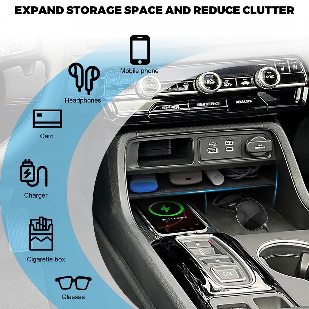 Center Console Organizer Tray for Honda Pilot 2025-2025 For Honda Passport 2026 Car Armrest Storage Box Secondary Insert Divider
