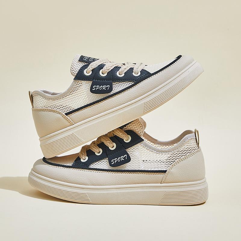 

Summer White Shoes New Style Female Students Thick Sole Heightened Mesh Breathable Casual Shoes 39