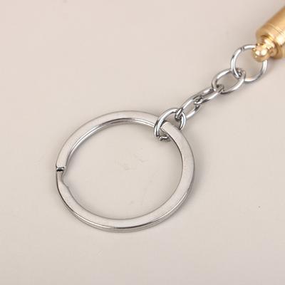 Llavero con forma de bala 2 en 1, cuchara para la oreja, creativo, unisex, para mochila, bolso, decoración, colgante, soporte para anillo, regalo diario para fiesta de cumpleaños