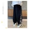 Boys' Fleece One-Piece Pants: Winter 2024 Thickened Casual Sweatpants for Big Kids