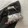 Nova Bolsa de Ombro com Lantejoulas da Moda para Mulheres Bolsa Tote Grande Capacidade Bolsa de Viagem