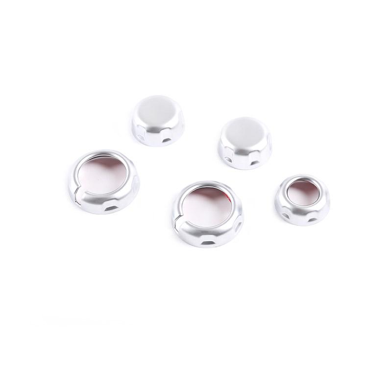 

For Land Rover Discovery 3 LR3 2004-2009 ABS Silver Car Air Conditioning Volume Adjustment Knob Cover Decorative Accessories серебряный