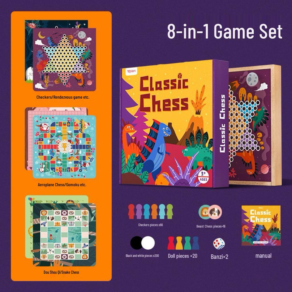 Gomoku, Člověče, nezlob se!, Dáma: Sada 3 herních desek 3 v 1 pro interakci a vzdělávání rodičů a dětí