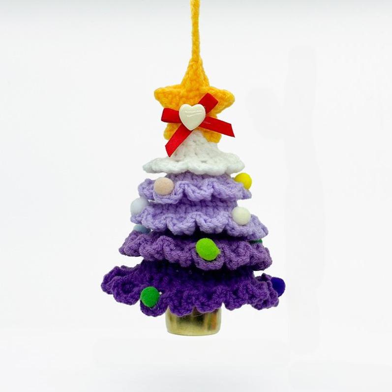 New Christmas Ornaments Christmas Tree With Bells Hand-knitted Christmas Tree Ornaments For Christmas Party Decoration Gifts