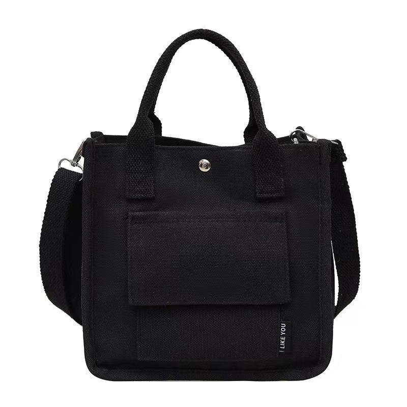 Women's Multi-Pocket 3D Canvas Tote: Versatile Crossbody, Student, & Lunch Bag