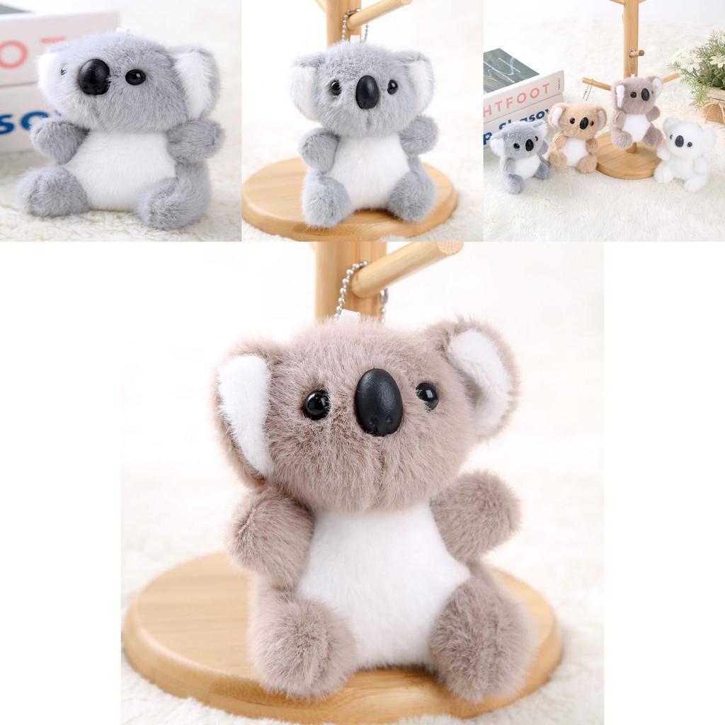 Adorable Koala Plush Keychain With Cotton Fill For Girls School Bag Decor