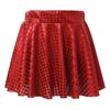Girls Festivals Dance Skirt: Elastic Waistband Sparkling Dot Mini Swing Skirt for Skating Stage Performance
