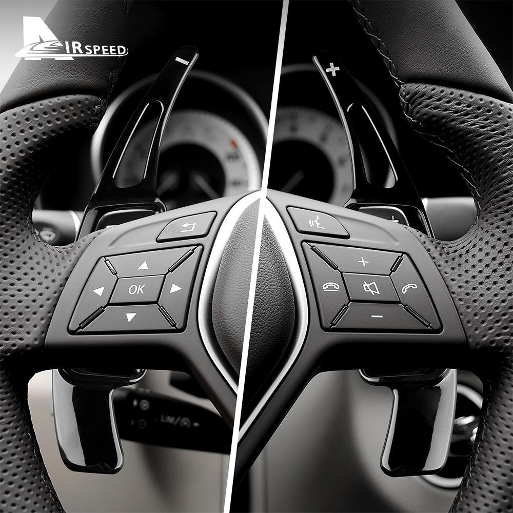 Carbon Abs Car Steering Wheel Paddle Shifter Cover For Mercedes Benz A B Class W447 W176 W246 MB SLK R172 CLA C117 GLA X156