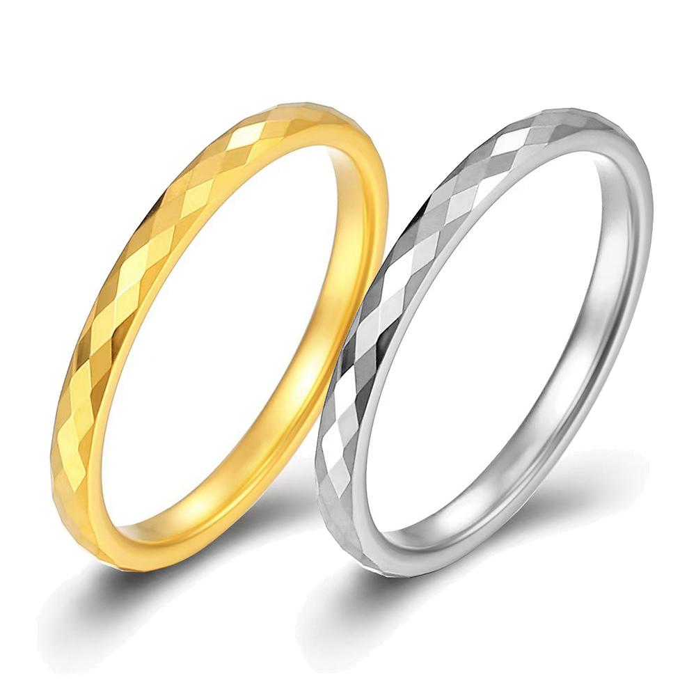 Fashion 2mm Thin Stainless Steel Ring for Women Men High Polished Wedding Engagement Promise Rings Trendy Female Stackable Ring