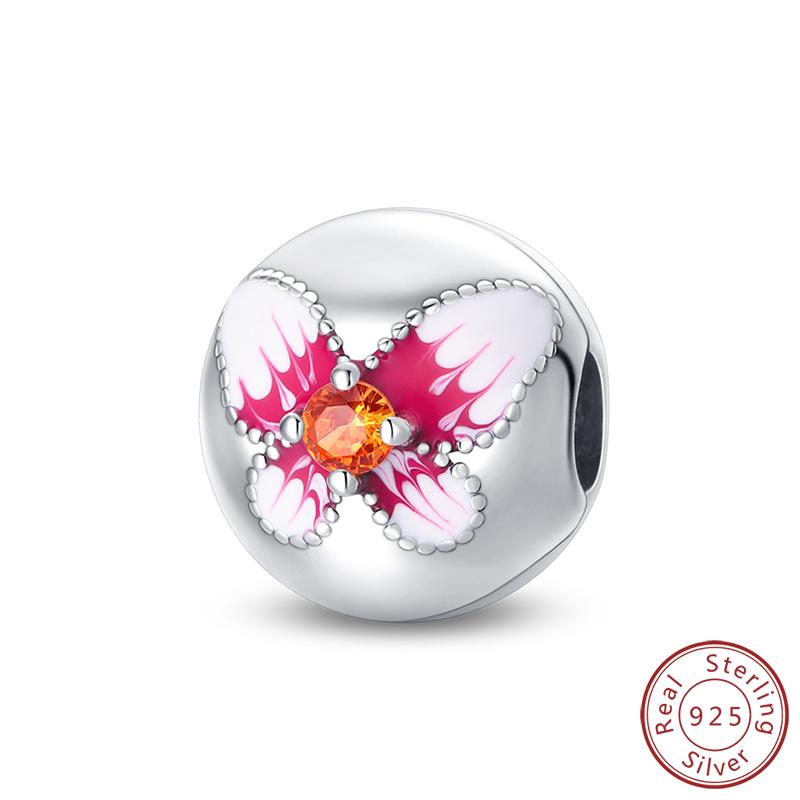 Elegant S925 Silver Butterfly & Dragonfly Multicolor Charms Beads Pendant 3mm DIY Fine Jewelry Making Accessories Gifts