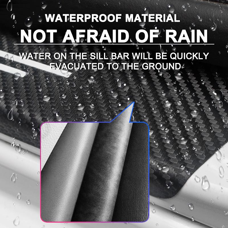 4Pc Car Door Plate Carbon Fiber Threshold Protector Sticker for Alfa Romeo Giulia Stelvio Giulietta Spider GT 4C 8C Mito Brera Modification