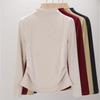 Mulberry Silk Wool Semi-turtleneck Bottoming Shirt Women's New Autumn and Winter Inner Warm Fleece Middle Neck Warm Top Winter
