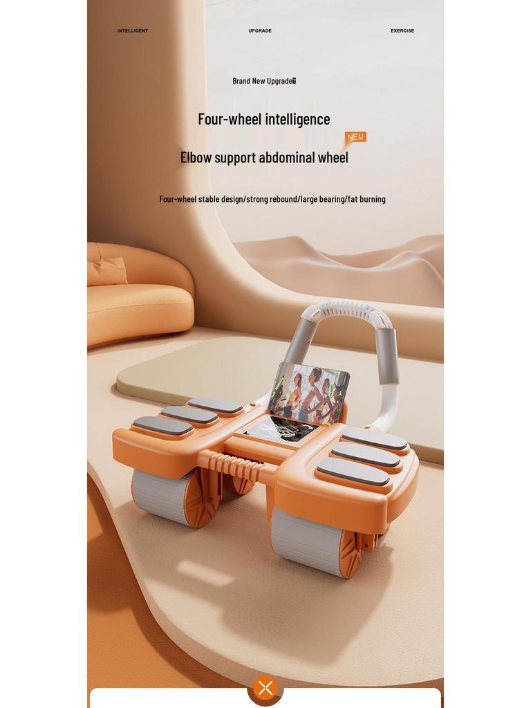 Changfeng 2025 Four-Wheel Ab Wheel with Elbow Support - Automatic Rebound Sit-up Fitness Machine