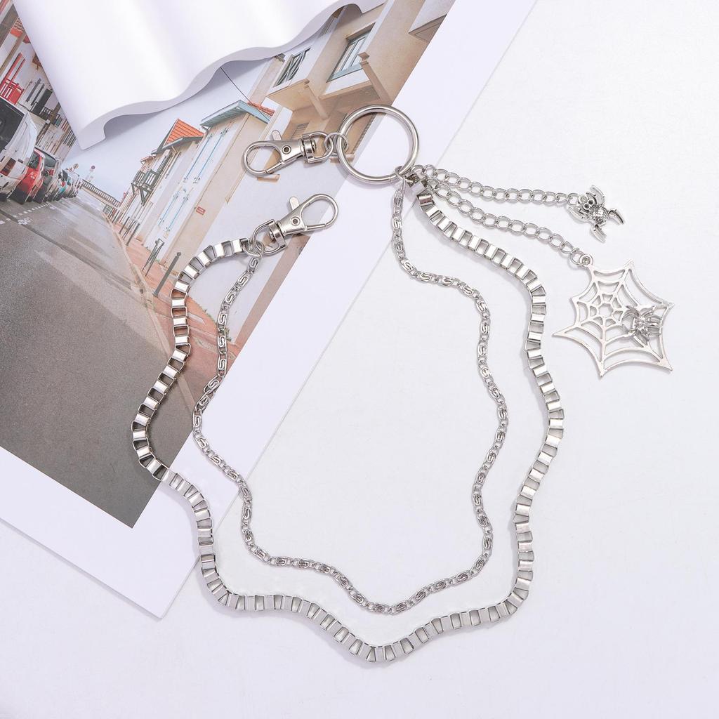 Double-Layer Spider Web Metal Pants Chain for Women - Punk Street Fashion Halloween Accessory