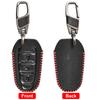 For Peugeot 208 3008 5008 2008 DS5 DS3 Citroen X7 Remote PU Leather 2 3 4 Button Key Fob Chain Ring Cover Case Holder Protector