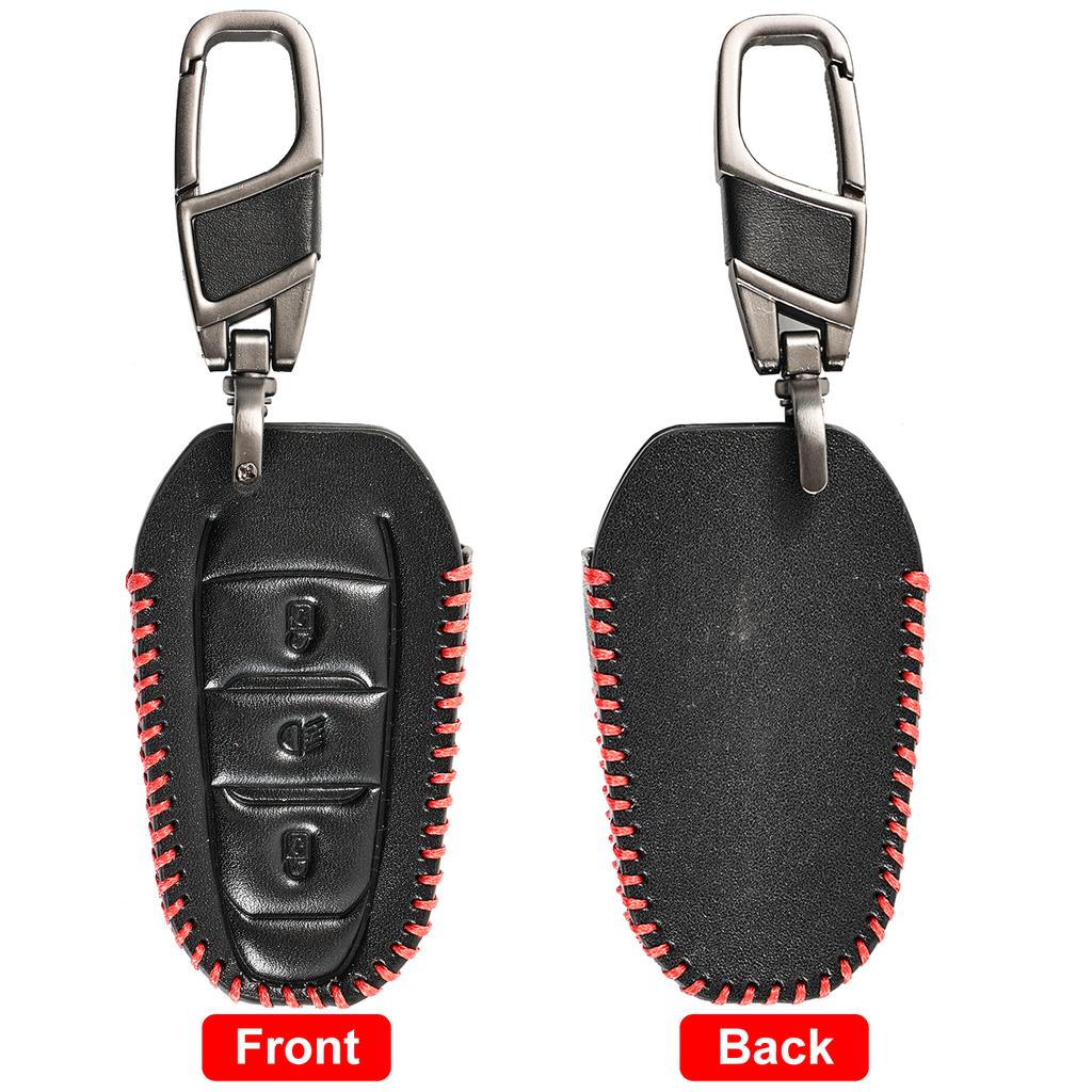 For Peugeot 208 3008 5008 2008 DS5 DS3 Citroen X7 Remote PU Leather 2 3 4 Button Key Fob Chain Ring Cover Case Holder Protector