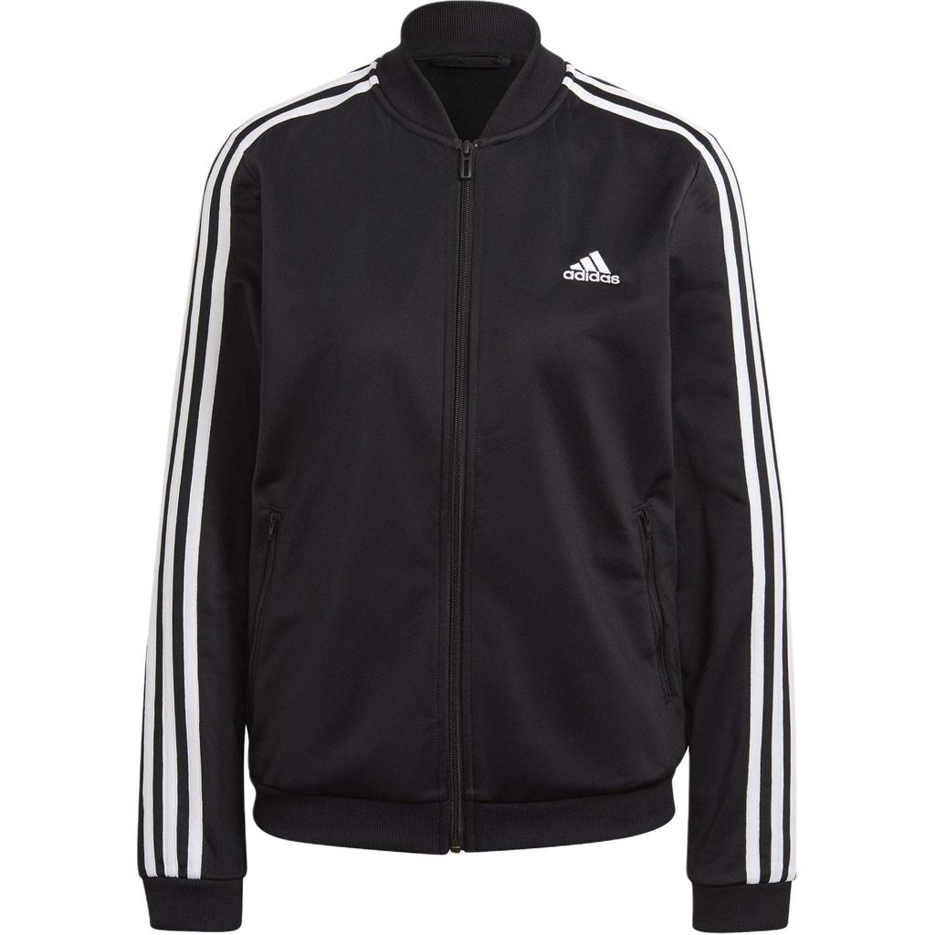 Adidas Solid Logo Stripe Print Two-Piece Set Women Sets Black GM5534